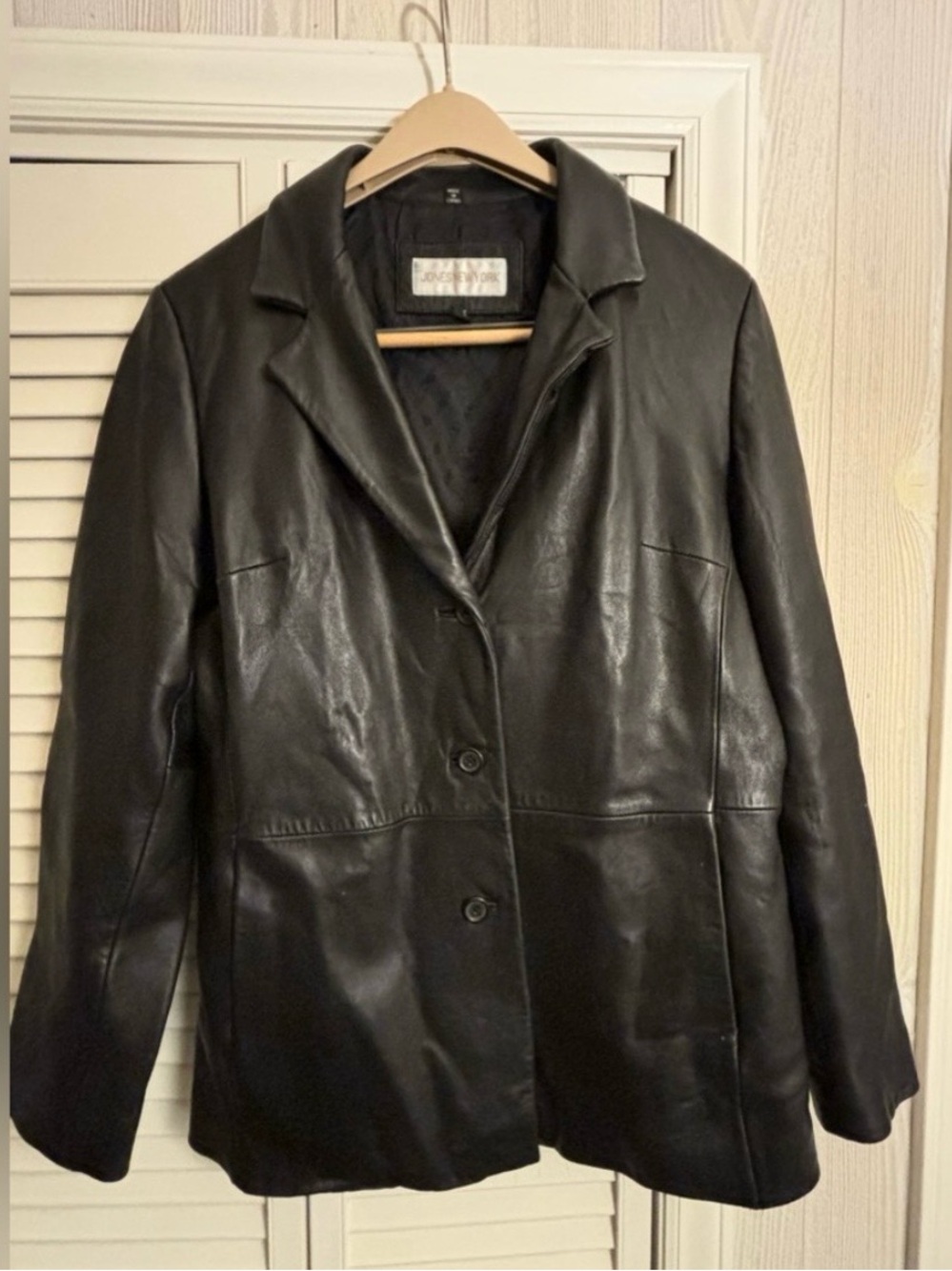 JONES NEW YORK LEATHER COAT *VINTAGE*